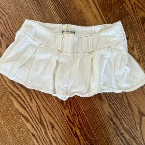 Free People Micro Pleated Denim Low Rise Mini Skort  Size 2